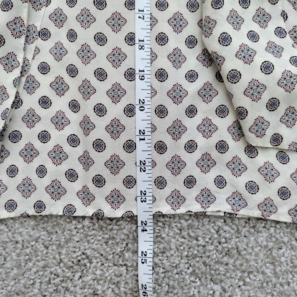 H&M Patterned Blouse with Ties Size 2 - Picture 12 of 16